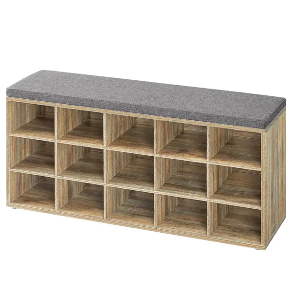 Schuhbank Typ A 105 x 48 x 30cm Braun/Eiche Dekor