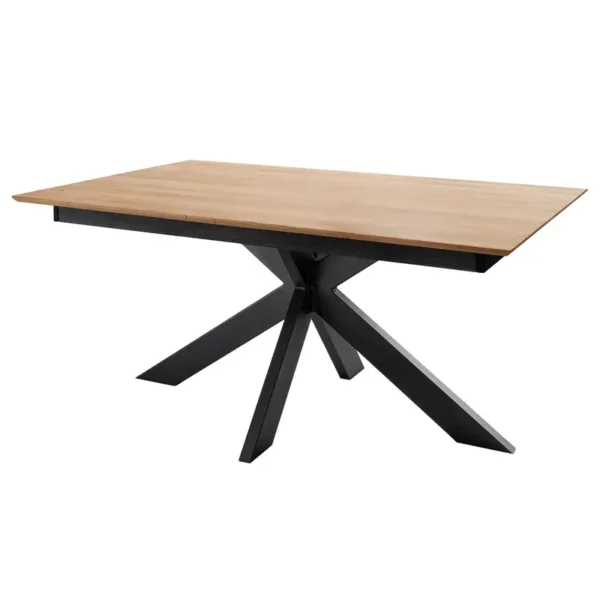 Ausziehbarer Massiver Esstisch Zuwe 200cm Braun
