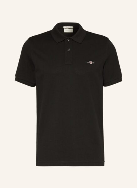 Gant Piqué-Poloshirt Regular Fit schwarz