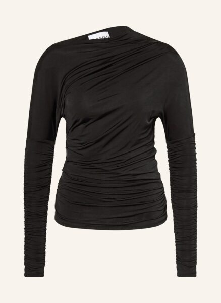Ganni Longsleeve schwarz