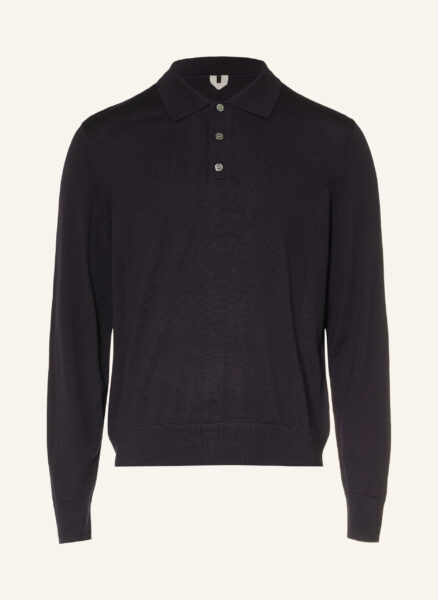 Arket Strick-Poloshirt Aus Merinowolle blau