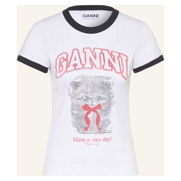 Ganni T-Shirt weiss