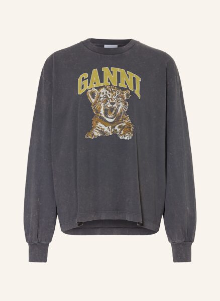 Ganni Longsleeve schwarz
