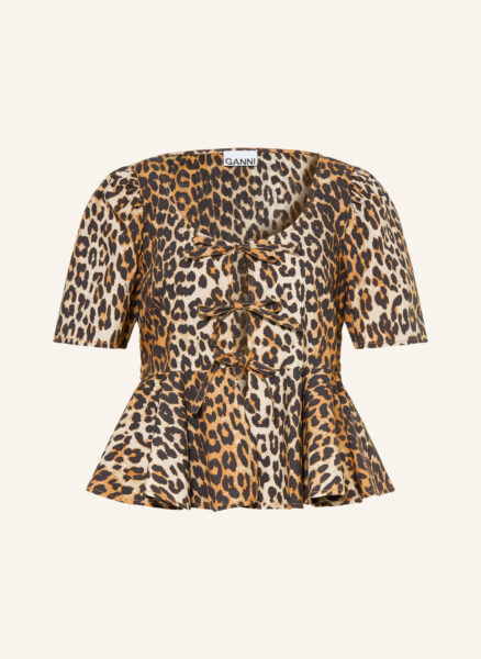 Ganni Blusenshirt beige
