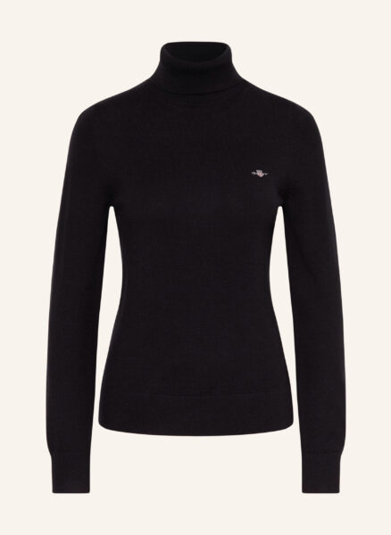 Gant Rollkragenpullover schwarz