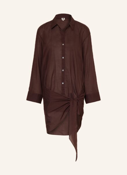 Arket Hemdblusenkleid braun