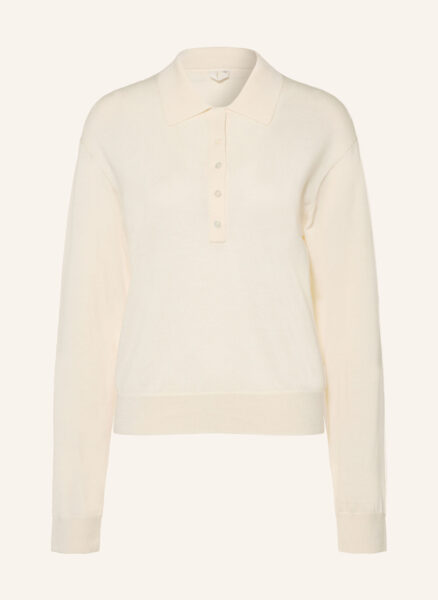 Arket Strick-Poloshirt Aus Merinowolle weiss