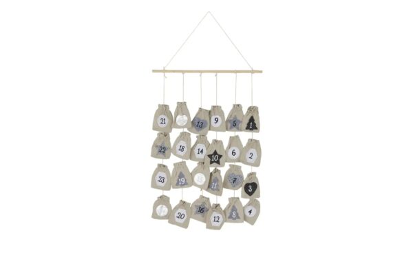 Adventskalender ¦ beige ¦ Polyester,Holzwerkstoff ¦ Maße (cm): B: 58 H: 90 T: 2.0 Weihnachten - Höffner