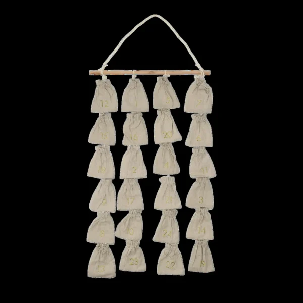 Scandi Living Joyful Adventskalender 75 cm Beige
