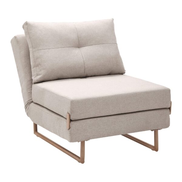 Schlafsessel Malic Beige Webstoff
