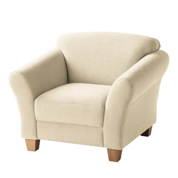 Sessel Webstoff Beige/Creme Webstoff 110 x 84 x 89cm