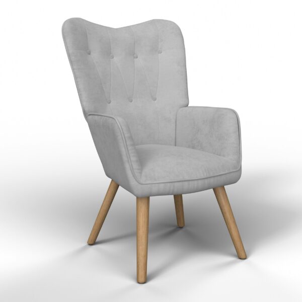 Sessel Natalie Hellgrau Webstoff