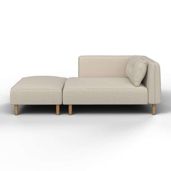 Modulsofa Fanny Beige Webstoff mit Hocker