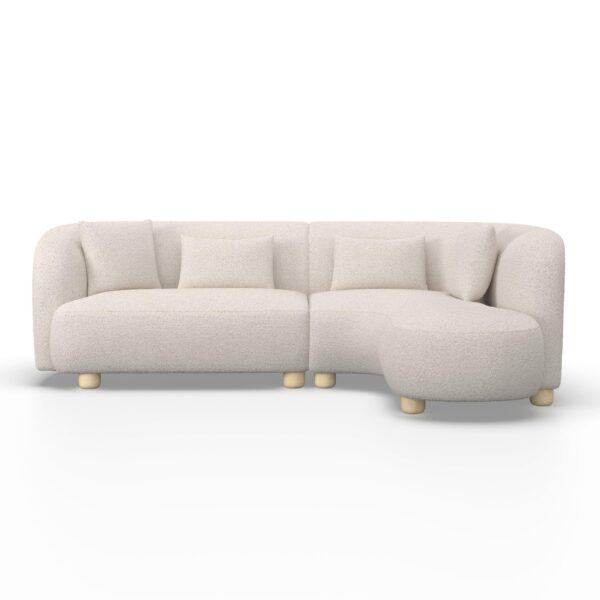 Wohnlandschaft Alba Creme Webstoff